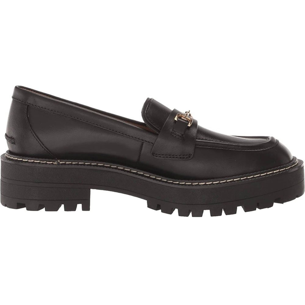 Sam Edelman Black Loafers with Gold Accent - Picture 7 of 7